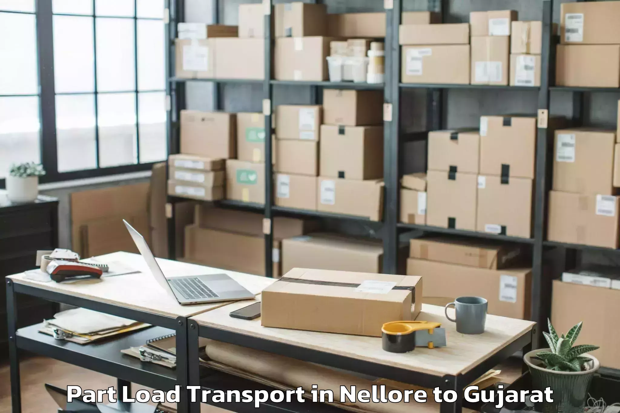 Book Nellore to Jambughoda Part Load Transport Online